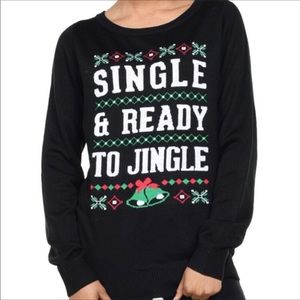 Single and Ready to Mingle Tipsy Elves Sweater